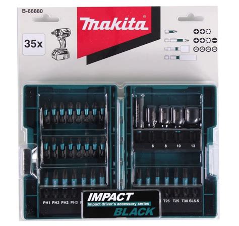 Makita B 66880 35 Piece Impact Black Set — Powertools Ireland