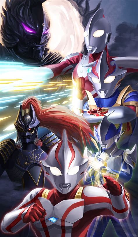 Ultraman Animasi Kartun Ilustrasi