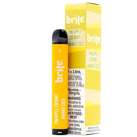 Brite Disposable Vape Pineapple Coconut Pk Ml Dtl Smoke