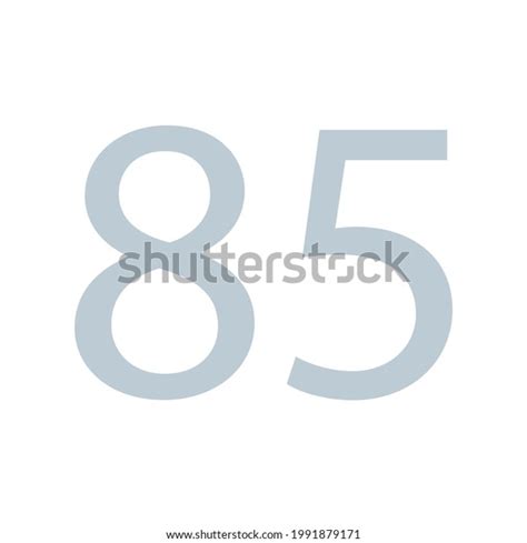 85 Number Simple Clip Art Vector Stock Vector (Royalty Free) 1991879171 ...