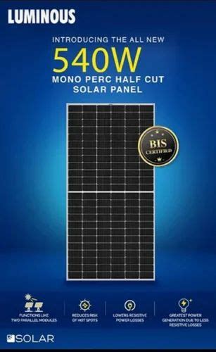 Luminous Solar Panel Mono Half Cut 550wp At 15675 Piece Luminous