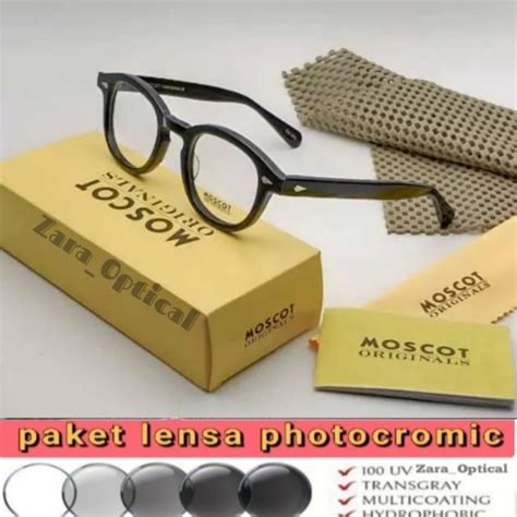 Jual Frame Kacamata Moscot Pria Wanita Paket Lensa Minus Photocromic