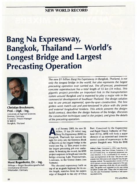 (PDF) NEW WORLD RECORD Bang Na Expressway, - PCI WORLD RECORD Bang Na ...