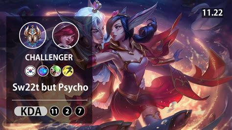 롤 챌린저 원딜 자야 Hybrid 하이브리드 Sw22t But Psycho Lol Adc Xayah Korean