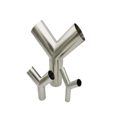 Sanitary Stainless Steel Y Type Butt Weld Tee Tube Fitting From China