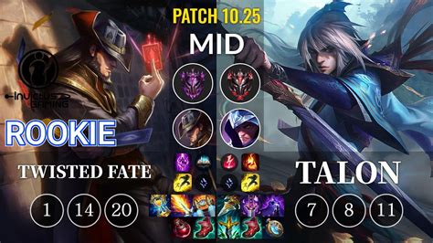 IG Rookie Twisted Fate Vs Talon Mid KR Patch 10 25 YouTube