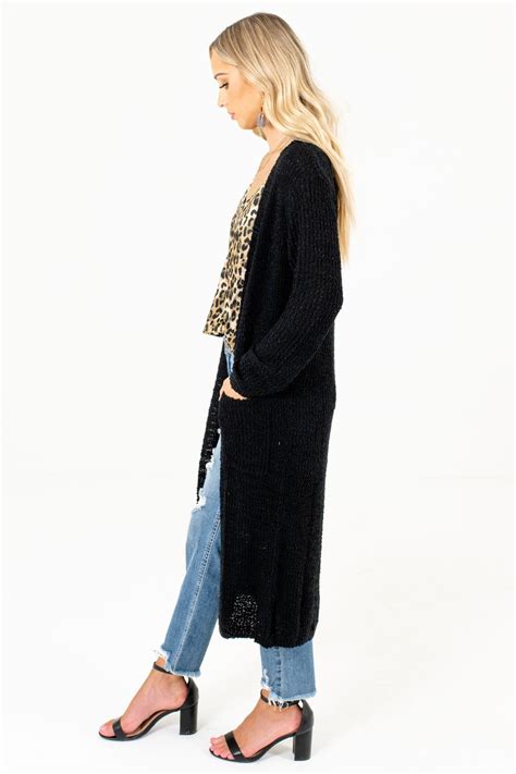 Miss Independent Black Knit Cardigan Ml