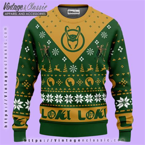 Marvel Loki Laufeyson Ugly Christmas Sweater Vintagenclassic Tee