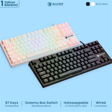 Jual Keyboard Gaming Mechanical TKL Sades Khanda Removable Switch