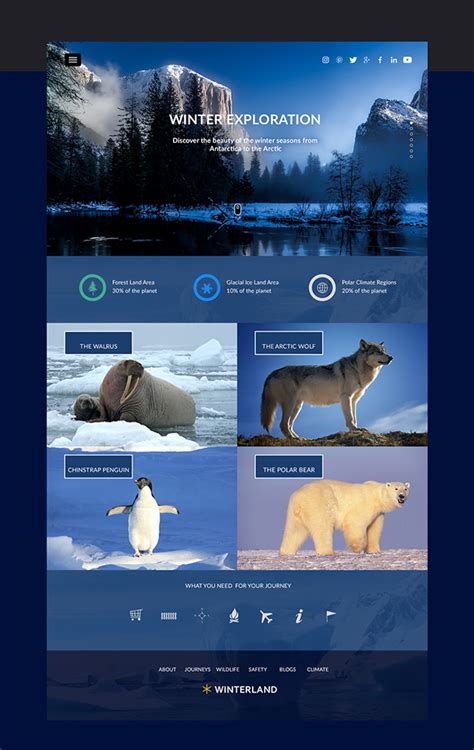 Winterland Theme Bootstrap On Behance