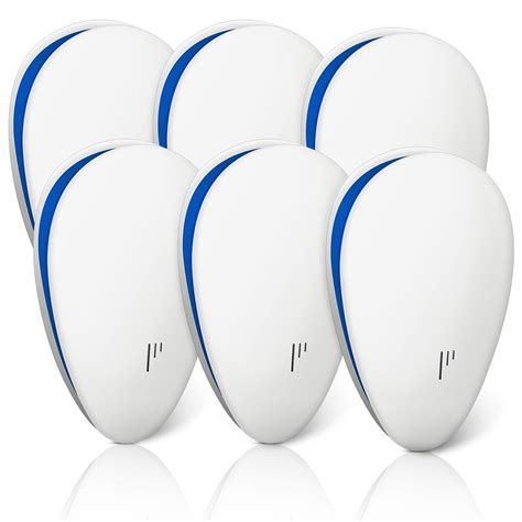 Ultrasonic Pest Repeller 6 Pack Electronic Indoor Mouse Repellent For Bugs Roaches Mice