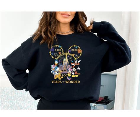 Disney 100 Years Anniversary Sweatshirt sold by Excellent Gabon Maroon | SKU 43673439 | Printerval