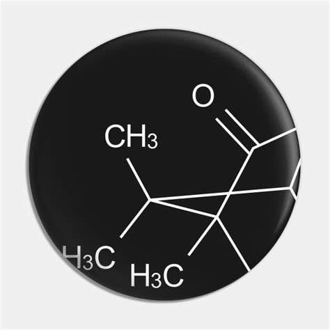 Camphor Chemical Molecule Structure Kampfer Pin Teepublic