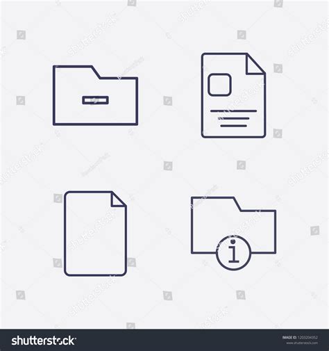 Outline 4 Messy Icon Set Information Stock Vector Royalty Free