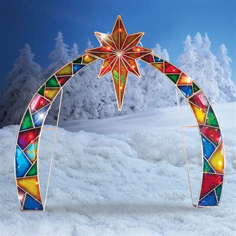 Lighted Outdoor Arch With Star Of Bethlehem Collections Etc