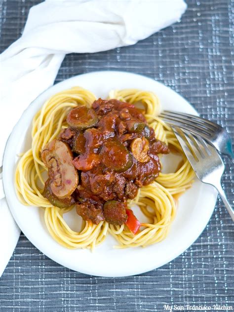 Slow Cooker Crumbled Italian Sausage Pasta My San Francisco Kitchen