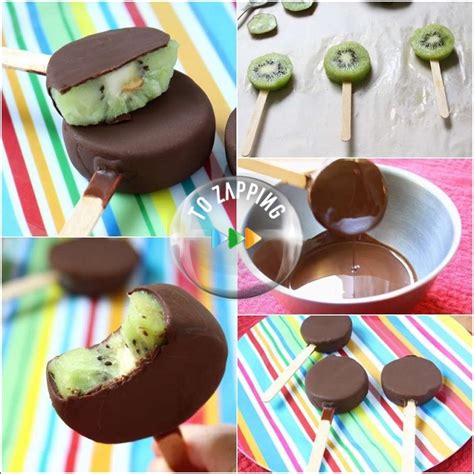 Piruletas De Kiwi Y Chocolate Tozapping