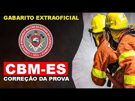 Cbm Es Gabarito Extraoficial Corre O Da Prova Youtube