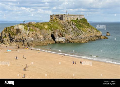 TENBY PEMBROKESHIRE WALES AUGUST 2018 St Catherine S Island And