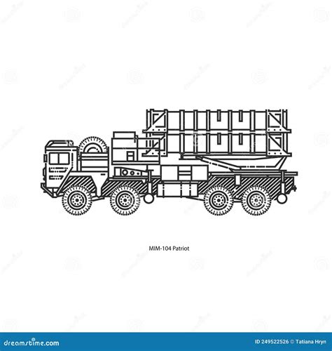 MIM 104 Patriot American Surface To Air Missile System Vector