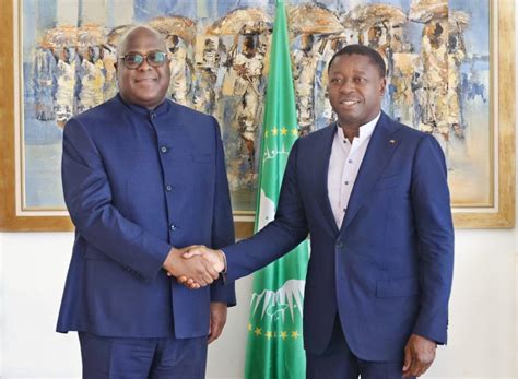 Le Pr Sident F Lix Tshisekedi Tshilombo En Visite Damiti Et De