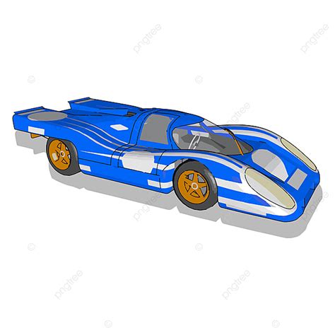 Vetor De Ilustra O De Carro De Corrida Azul Sobre Fundo Branco Png