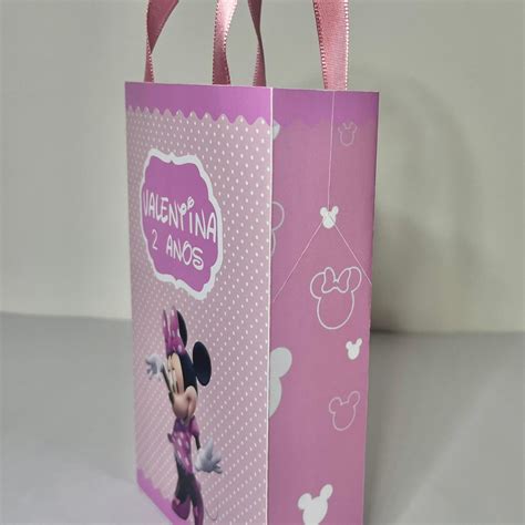 Sacolinha Personalizada Minnie Rosa Elo Produtos Especiais