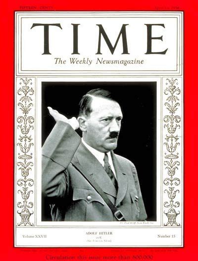 Adolf Hitler On The Cover Of Time Magazine When He Was Named Man Of The