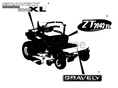 Gravely 915114 ZT XL 2554 Gravely 54 Zero Turn Mower 25hp Kohler