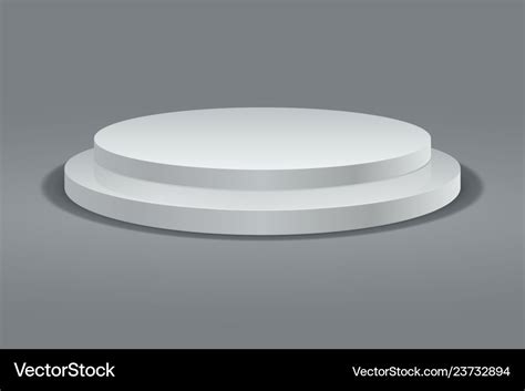 Round Podium Winner Pedestal Set 3d Two Royalty Free Vector