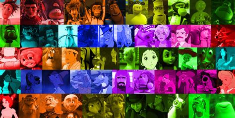 A Rainbow of Animated Movie Characters (Part 4) by Michaelsar on DeviantArt