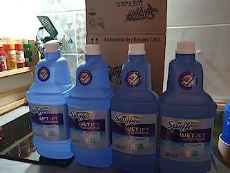 Swiffer WetJet Nettoyant Sol pour Balai Spray 5L 4 unités x 1 25L