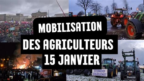 Manifestation Des Agriculteurs Allemands 15 Janvier 2024 BERLIN