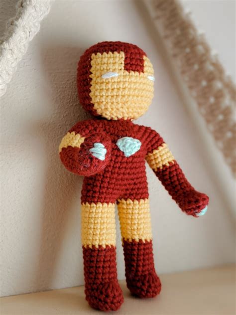 Crochet Iron Man Amigurumi Pattern Plush Toy Etsy