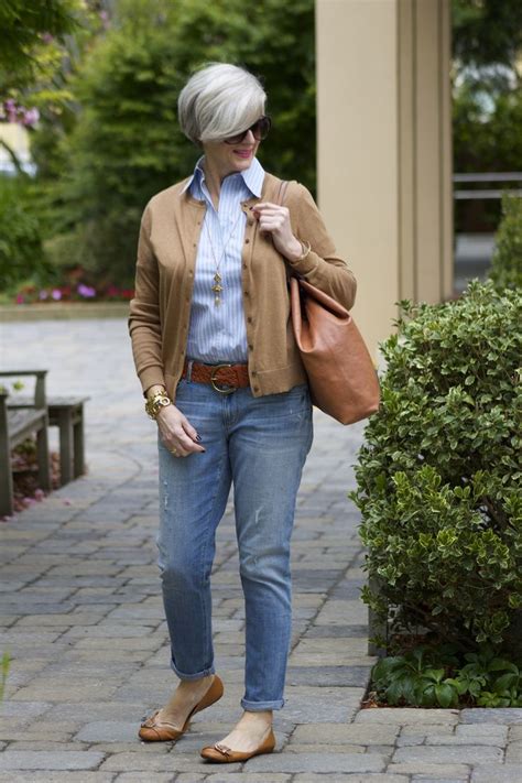 Blue Jeans And Button Down Style At A Certain Age Over 50 Womens