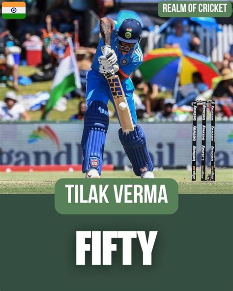 Tilak Verma scored Fifty against South Africa in the 3rd ODI : r ...