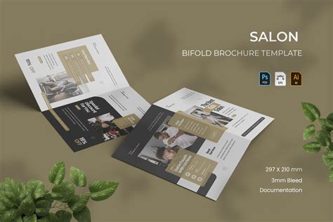 Salon Bifold Brochure By Vunira Thehungryjpeg