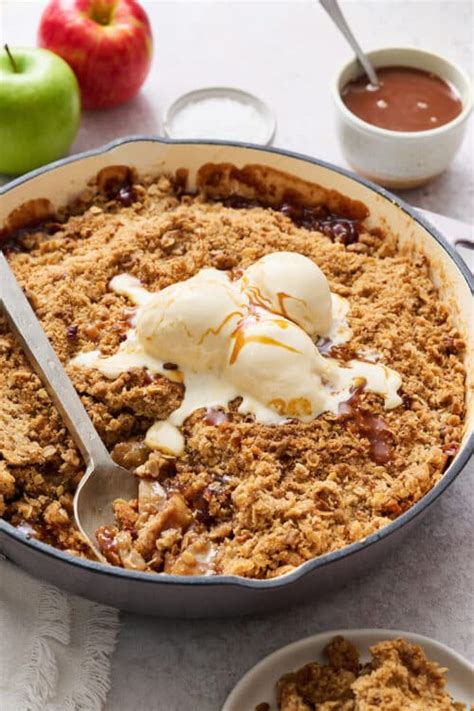 Homemade Apple Crisp Recipe (Salted Caramel) - Baker by Nature