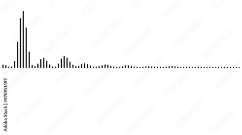 Black Video Footage Of Audio Visualizer On White Background Abstract