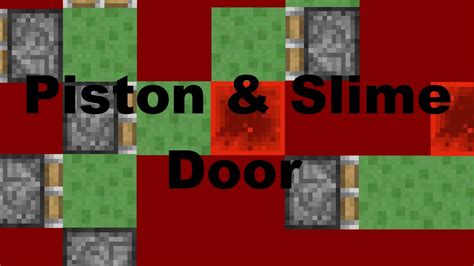 Minecraft Redstone Piston Slime T R Youtube