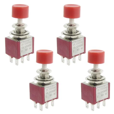 Pcs Ac V A V A Dpdt No Nc Momentary Push Button Switch