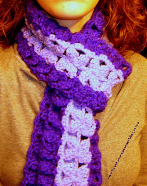 Crocheted Scarf Mile A Minute Fazendoartecomasmaos Blo Flickr