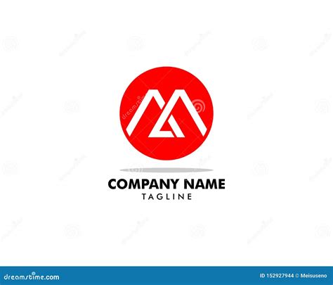 Initial Letter Ma Logo Template Design Stock Vector Illustration Of