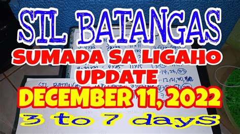 STL BATANGAS SUMADA SA LIGAHO DECEMBER 11, 2022 TAYAAN - YouTube