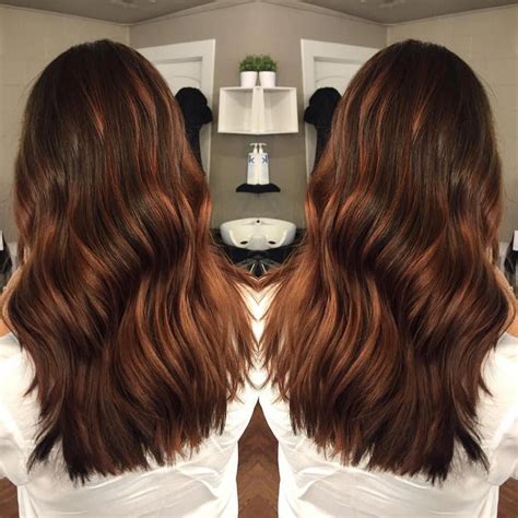 These Brunette Auburn Balayage Are Gorgeous Brunetteauburnbalayage