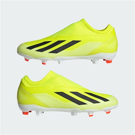 Adidas X Crazyfast League Laceless Firm Ground Boots Yellow Adidas Uae