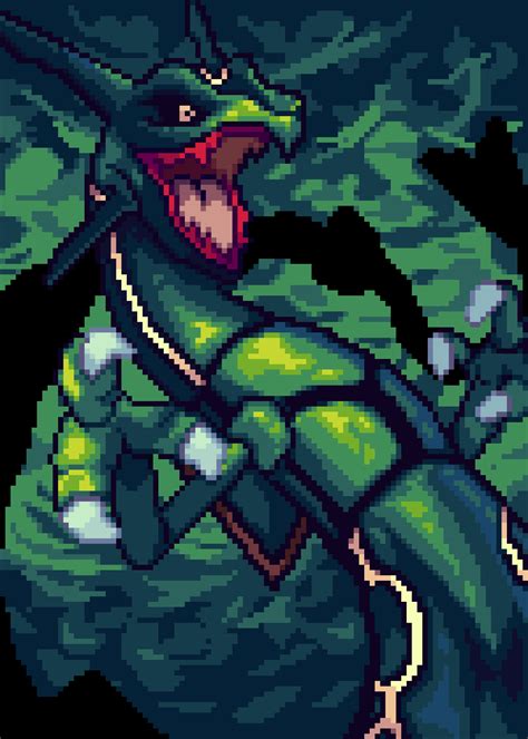 Pixilart Rayquaza By Seaweedisbest