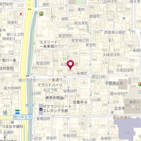 京都府京都市上京区油小路通一条上る元百万遍町554 の地図 Mapfan