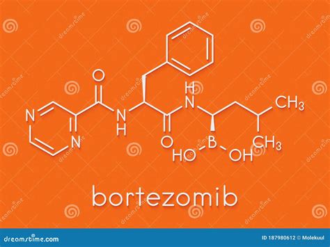 Bortezomib Cancer Drug Proteasome Inhibitor Molecule Skeletal Formula