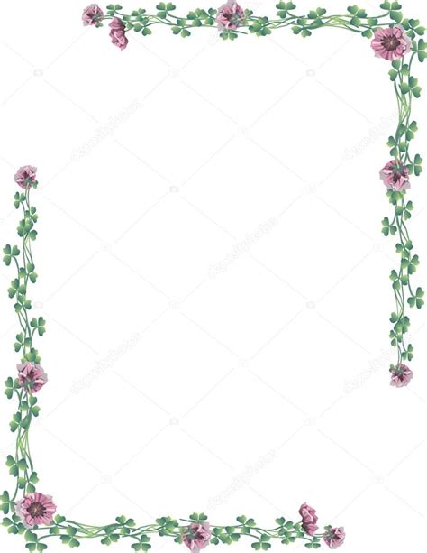 Elegant Floral Border — Stock Vector © Aamerart 1506475